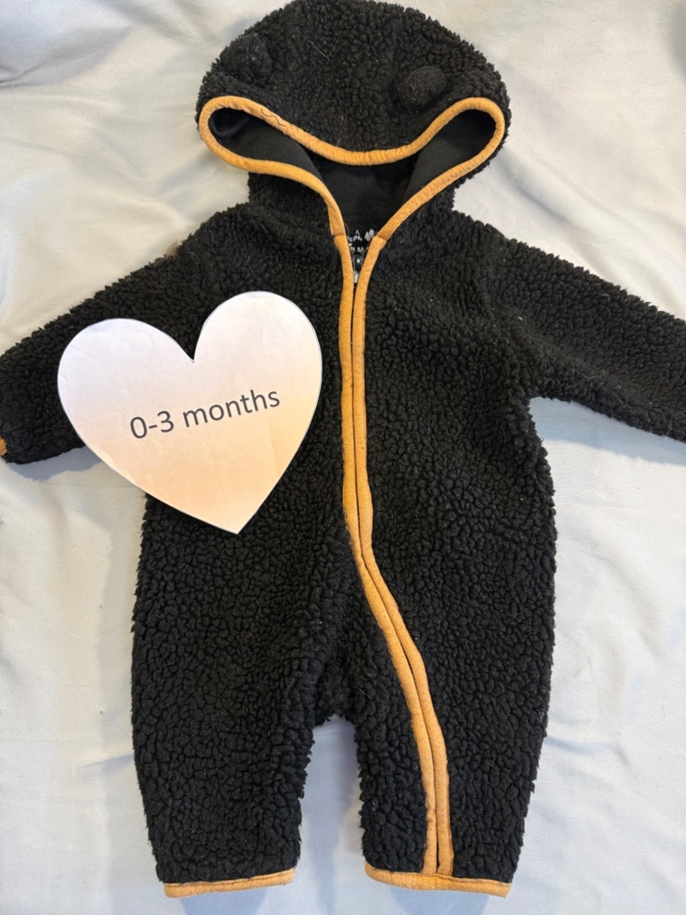 Northern - Cozy Sherpa Newborn full zip Hooded Bunting Bag with tan trim